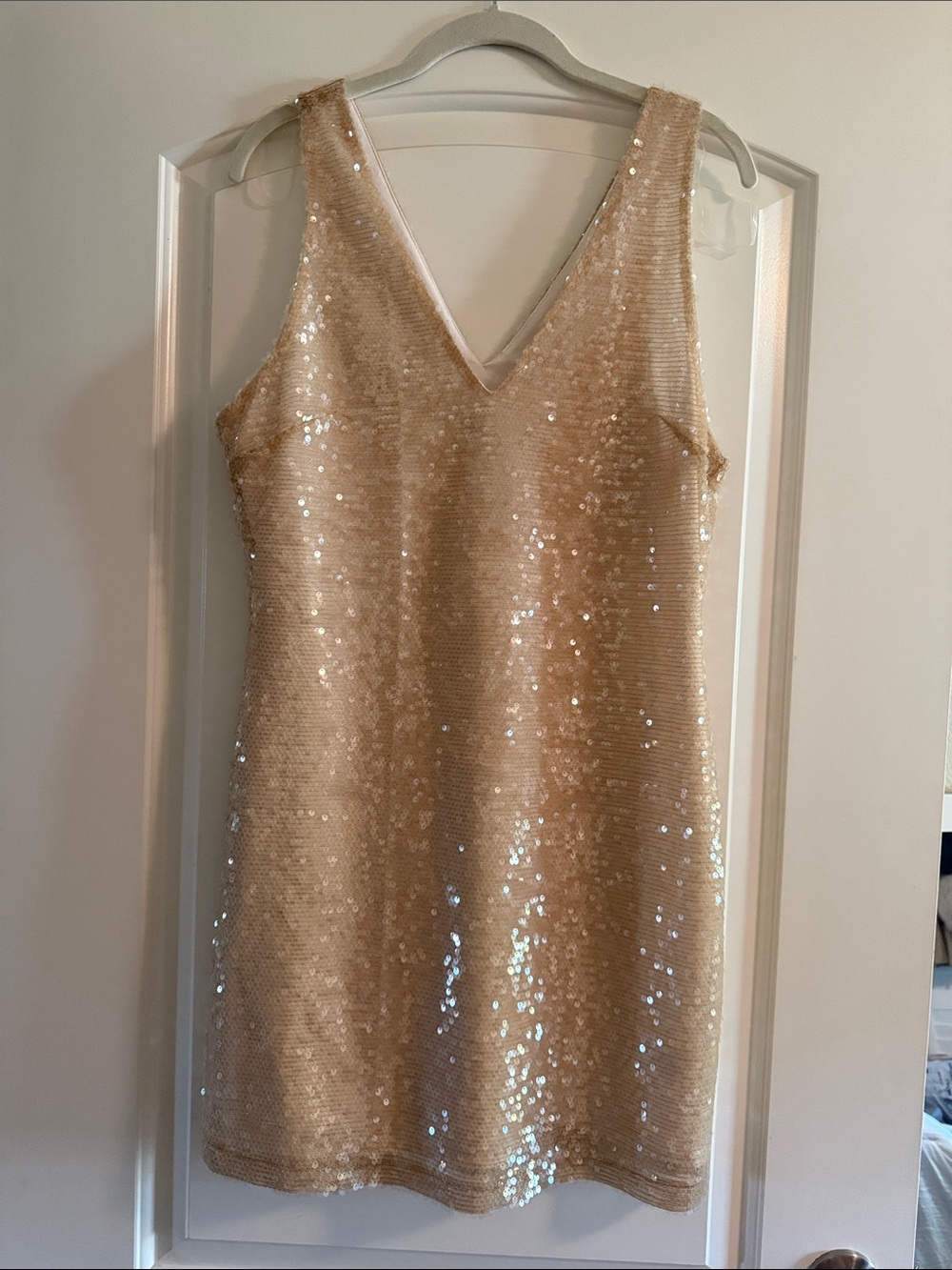 NWT A New Day Champagne sequin Mini dress, size small
